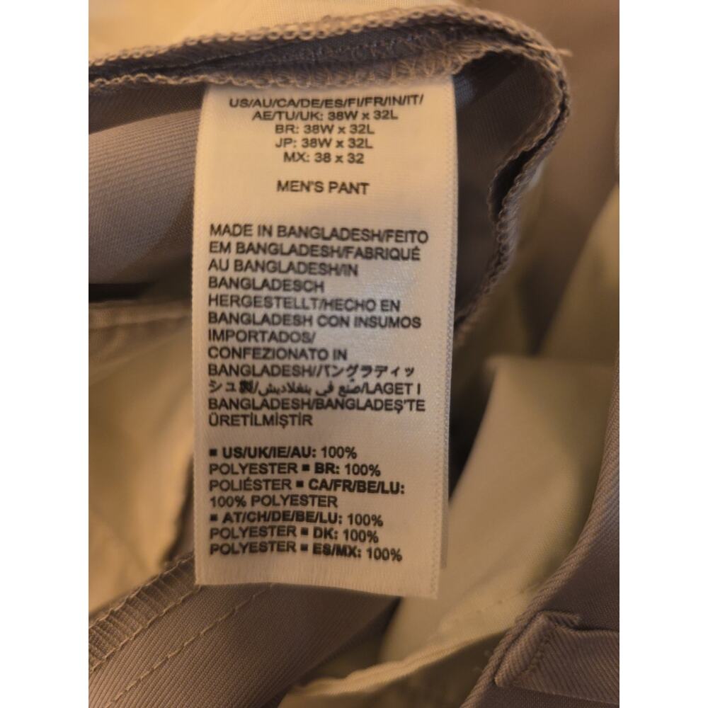 Amazon Essentials Men's 38x32 Performance Golf Pants Slim Fit Light Grey NWT - Picture 5 of 5